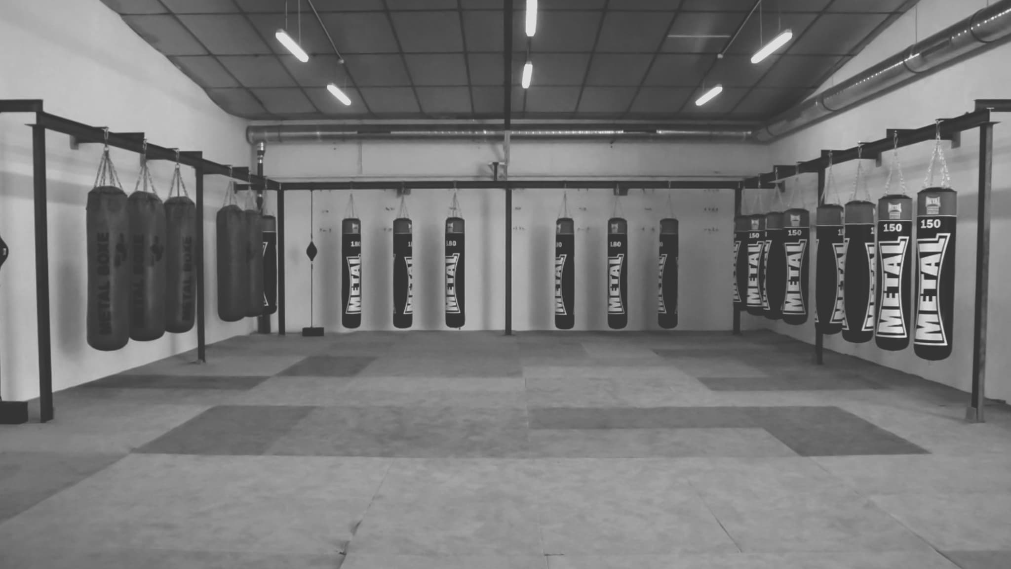 Tatamis et hall de sacs de frappe de la Champion's Academy